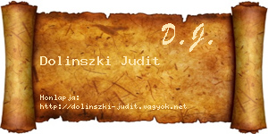 Dolinszki Judit névjegykártya